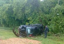 Despiste en la Ruta 12: automovilista fue trasladada al hospital de Montecarlo