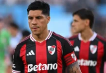 Tibia despedida de River a Enzo Pérez, Nacho Fernández, Pity Martínez y Casco, a la par de Borja