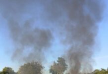 Siniestro vial en Aristóbulo del Valle dejó a varias personas lesionadas y un vehículo incendiado