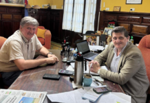 Obras viales y viviendas: ejes de la reunión entre Safrán y el intendente de Concepción de la Sierra