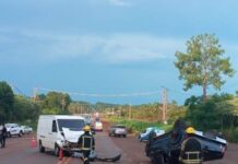 Dos lesionados tras colisión en la Ruta Nacional 12