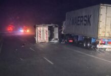 Vientos huracanados volcaron más de diez camiones y cortaron la Autopista Rosario-Córdoba