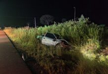 Violento despiste en el acceso a Santa Ana: un herido