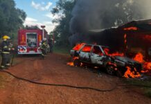 Fuego arrasó una vivienda y dejó a un menor con graves quemaduras en Campo Grande