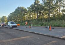 Motociclista de 65 años resultó herido tras despistar en la Ruta 105