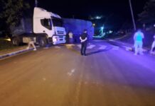 Camión que transportaba aceite despistó en la Ruta Provincial 215