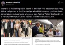 Polémica por el viaje de Adorni y su esposa: reflotan un duro tuit suyo contra las comitivas