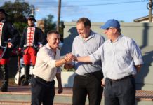 En el 80° aniversario de Campo Grande, Passalacqua inauguró la feria franca y la renovada plazoleta Los Pioneros