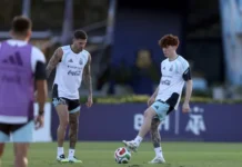 La formación que probó Scaloni para el amistoso de la Selección Argentina vs. Mauritania