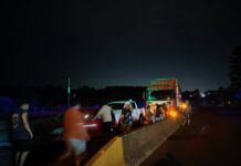 Choque en cadena en la Ruta 105: cuatro vehículos involucrados