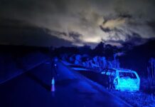 Un auto se incendió sobre la Ruta Provincial N°3