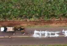Vialidad refuerza el mantenimiento con tareas de sellado en rutas pavimentadas