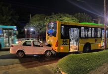 Colisión entre automóvil y colectivo en Posadas dejó una persona lesionada