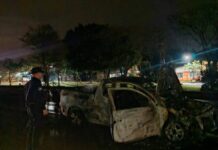 Tres personas fueron hospitalizadas tras un choque sobre la Ruta 12 y una camioneta se incendió