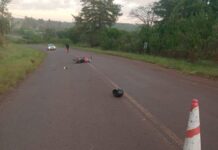 Falleció en el hospital el motociclista que había sufrido un despiste en la Ruta Provincial 17