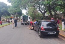 Un choque entre una moto y un automóvil dejó dos lesionados en Posadas