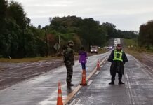 Corte total sobre la Ruta Nacional 12 en Jardín América