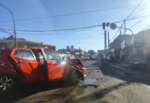Violento choque en Uruguay y Cabred de Posadas