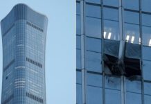 Pánico en China: una avioneta se estrelló contra la torre más alta de Beijing
