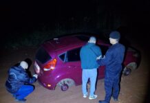 Lo encontraron sobre tacos y sin ruedas: la Policía descubrió que era un auto robado en Buenos Aires