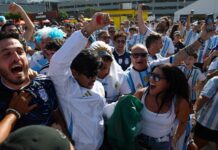 Atlanta despliega un fuerte operativo de seguridad mientras los hinchas argentinos organizan un banderazo y una caravana