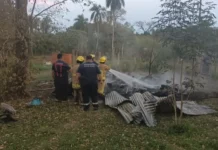 Un incendio destruyó por completo una vivienda en Puerto Iguazú