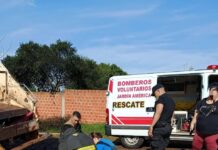 Operario municipal sufrió un accidente laboral al quedar atrapado por un camión compactador