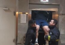 Rescataron a ocho jóvenes que quedaron atrapados en un ascensor de un edificio en Posadas