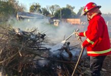 Advierten sobre el riesgo de incendio debido a las fuertes ráfagas de viento