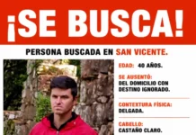 San Vicente: la Policía busca a un hombre de 40 años que desapareció de su hogar