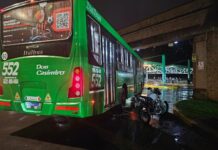 Motociclista impactó contra un colectivo en el acceso a la Transferencia UNaM