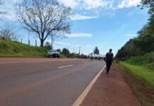 Corte total de la Ruta 12 en Colonia Delicia por una protesta de ocupantes de tierras