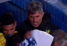 Escándalo en Liniers: Vaccari y su ayudante quisieron agarrarse a piñas con los Barros Schelotto