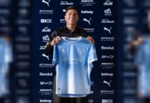 Enzo Fernández fue presentado como nuevo refuerzo del Manchester City