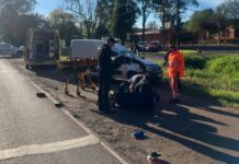 Una motociclista resultó lesionada tras un choque con una Fiat Fiorino en Puerto Rico