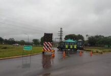 Interrumpieron totalmente el tránsito sobre la Ruta 14 en Campo Viera por trabajos viales