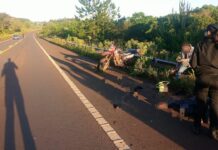 Una motocicleta embistió a un peatón en Alem: tres lesionados