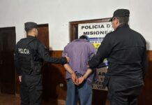 Forcejeó con una empleada para robar la recaudación de un comercio en San Vicente y terminó detenido